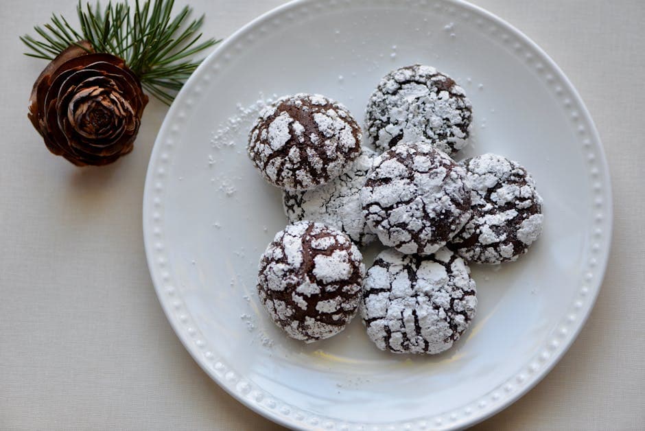 Sjokolade Crinkle Cookies