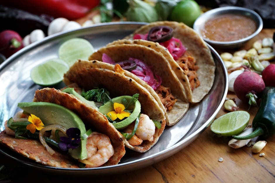 Taco med ricotta og poblano-chili