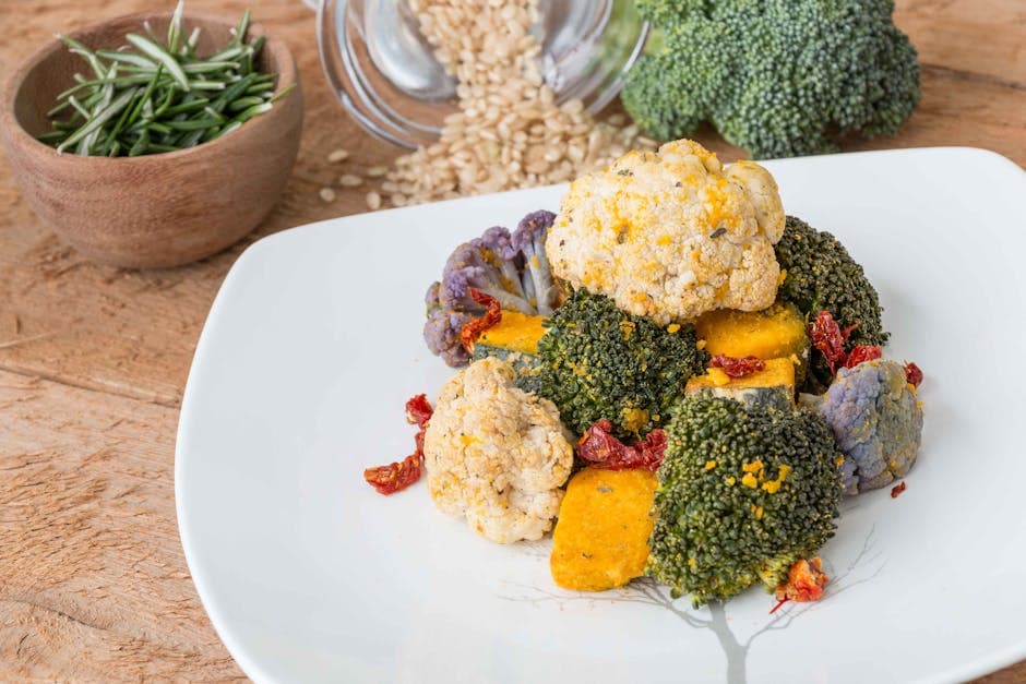 Varm blomkål- og urtesalat med perlebygg