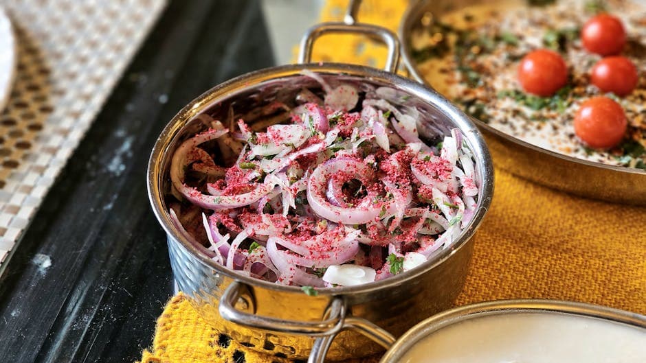 Syltet rødløk med lime og sumak