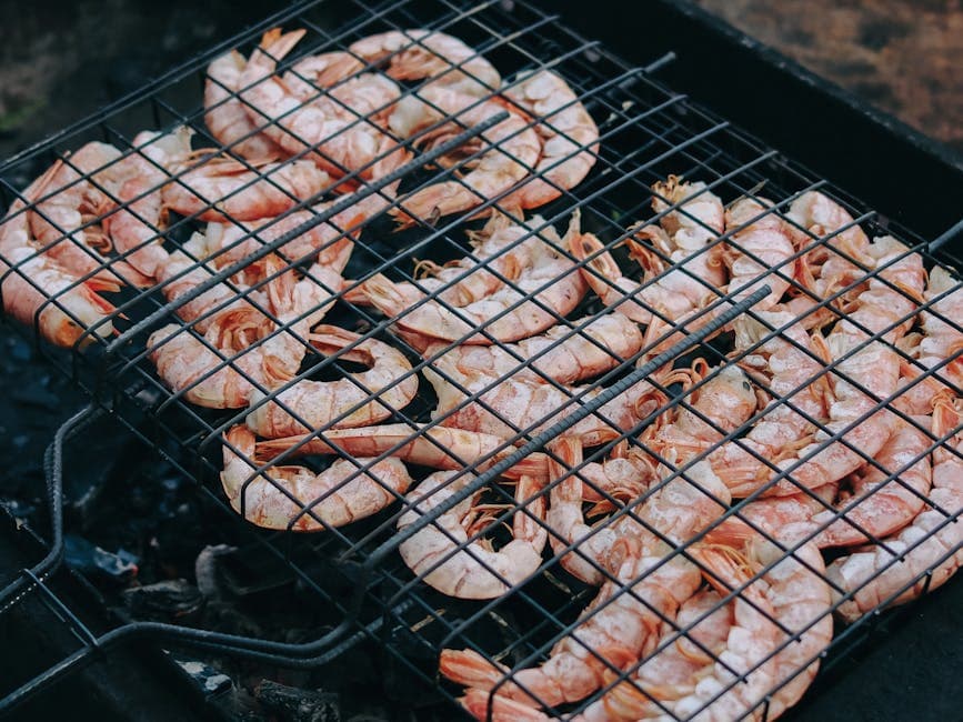 Grillede reker med mangosalsa