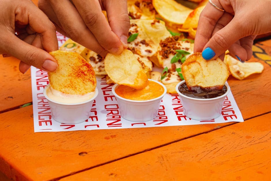 Sprø potetgull med kremet blåmuggostsaus