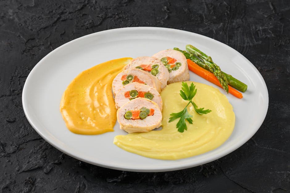 Fylt kyllingrullade med basilikum-aioli