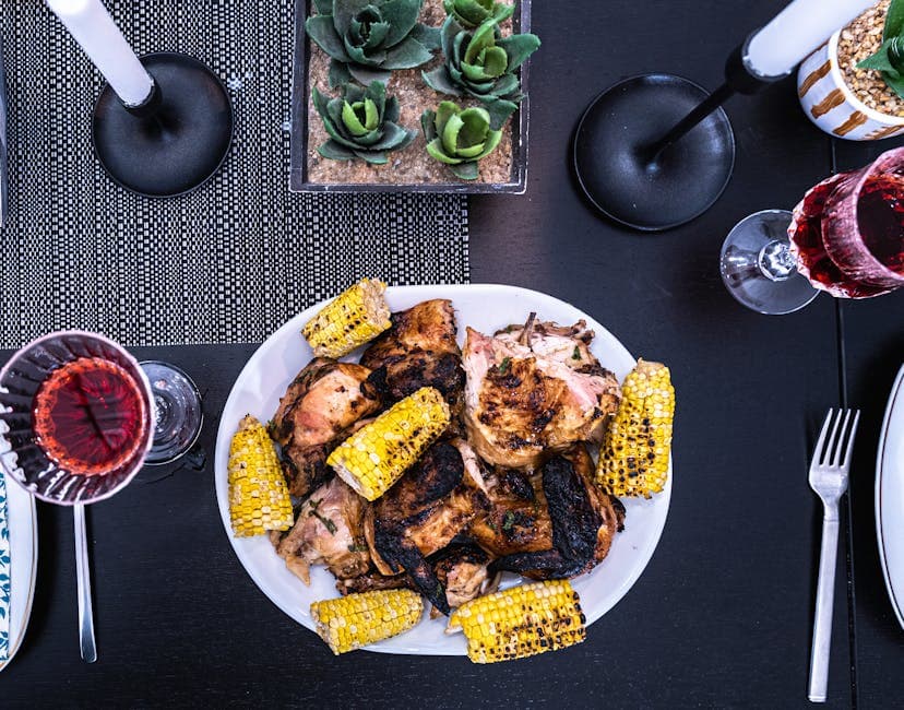 Mojo-marinert kylling med grillede lilla poteter og salsa