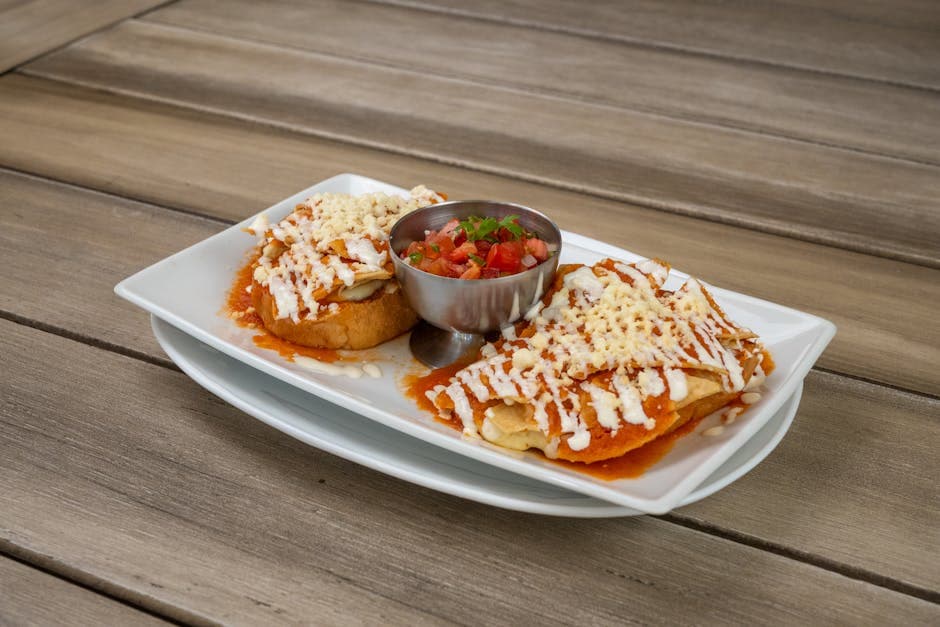 Røde enchiladas med chorizo