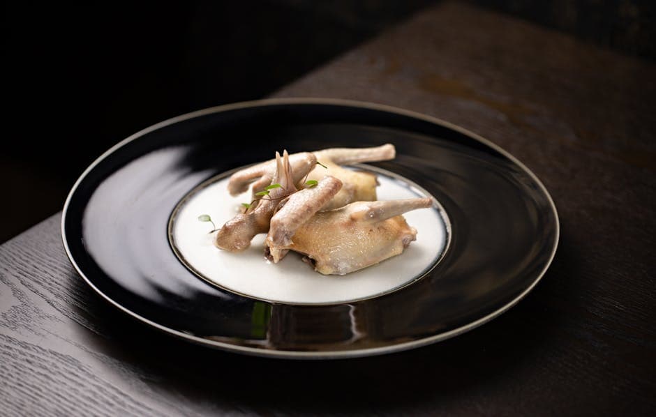 Sydstats-vaktel med vin og buljong