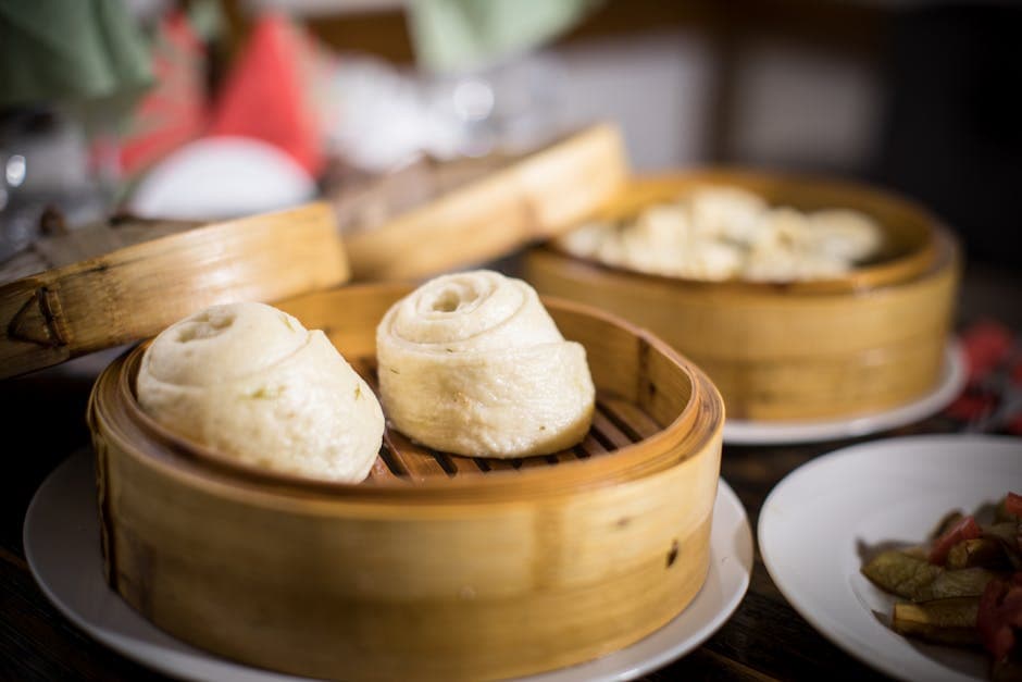 Dampede kylling- og shiitakeboller