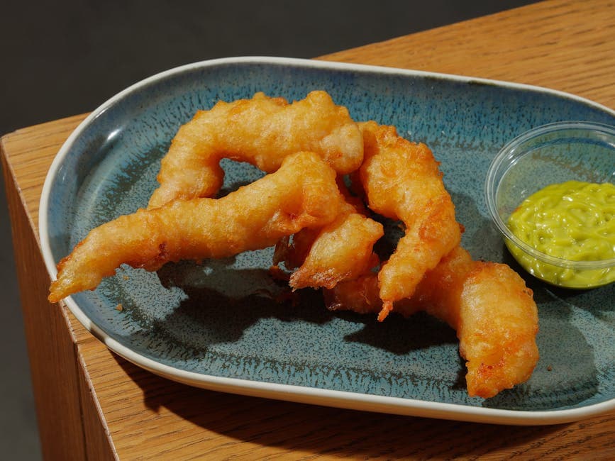Sprø tempura svinekjøtt med Finnadinni-saus