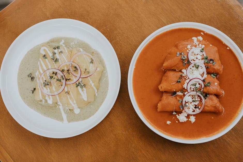 Meksikanske okse-enchiladas med hjemmelaget chilisaus