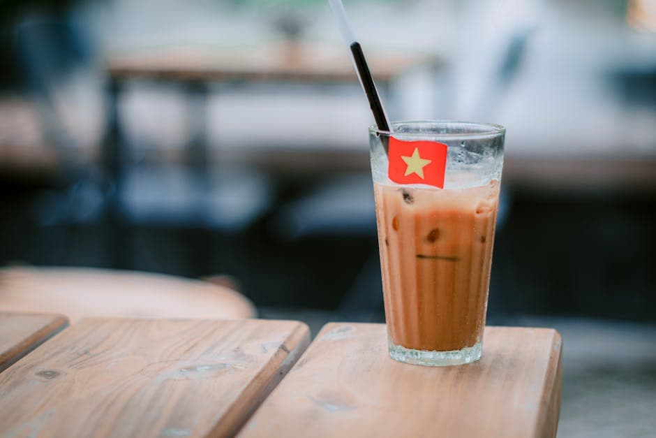 Vietnamesisk iskaffe-milkshake med kokos