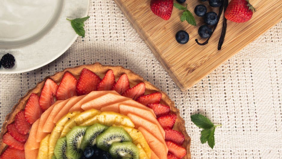 Fersk frukt med honning- og vaniljemascarpone