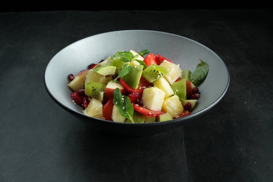Frisk fruktsalat med honning og lime