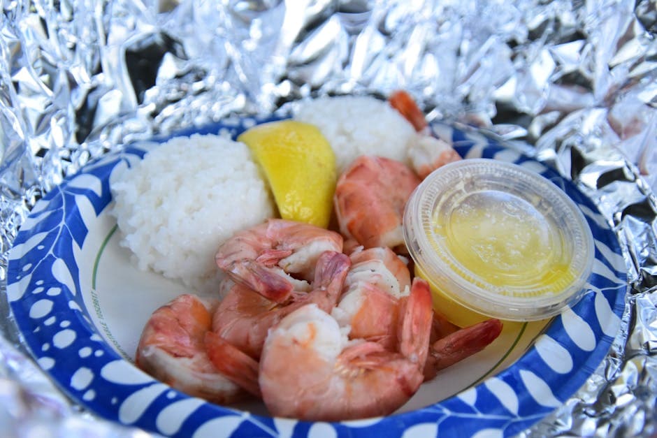 Reker og hummer med key lime-saus