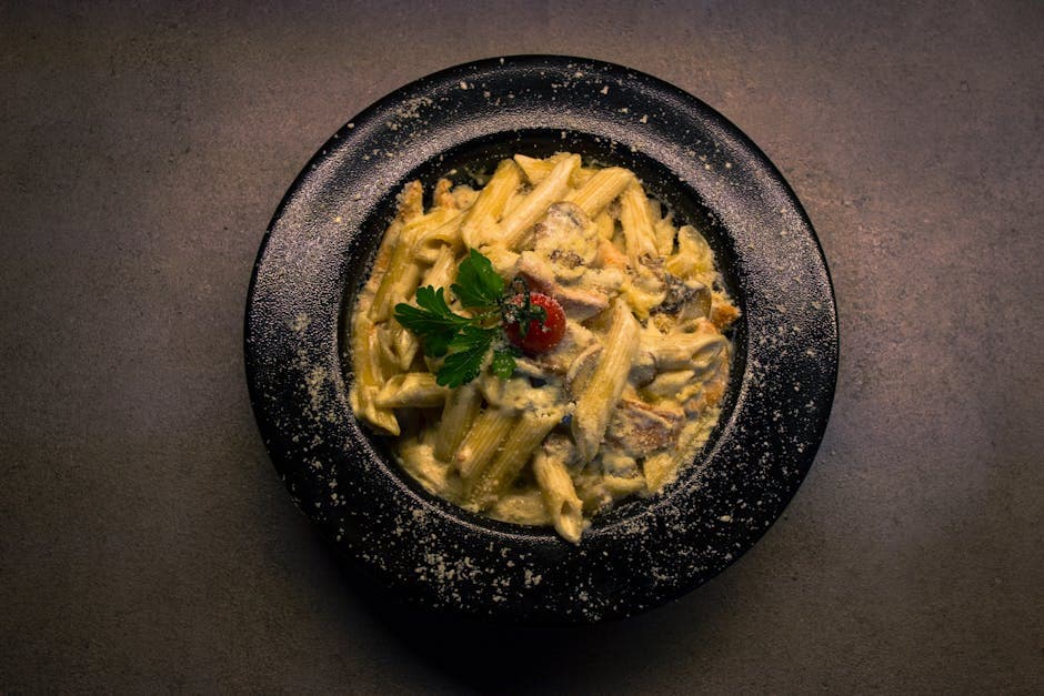 Penne med mangold og purre i valnøttkremsaus