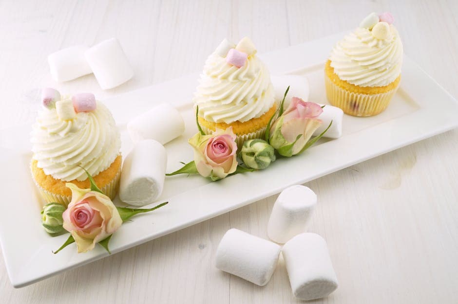 Gule marshmallow-blomster
