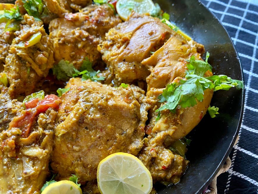 Enkel sitronkylling med karri og hvitløk