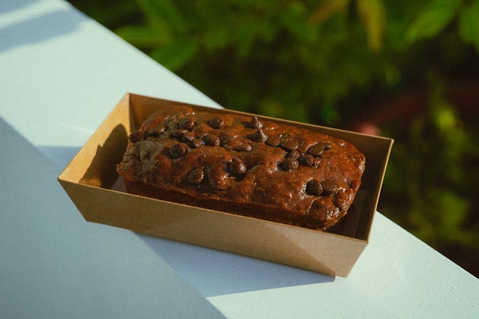 Brownies med karamell og sjokoladebiter