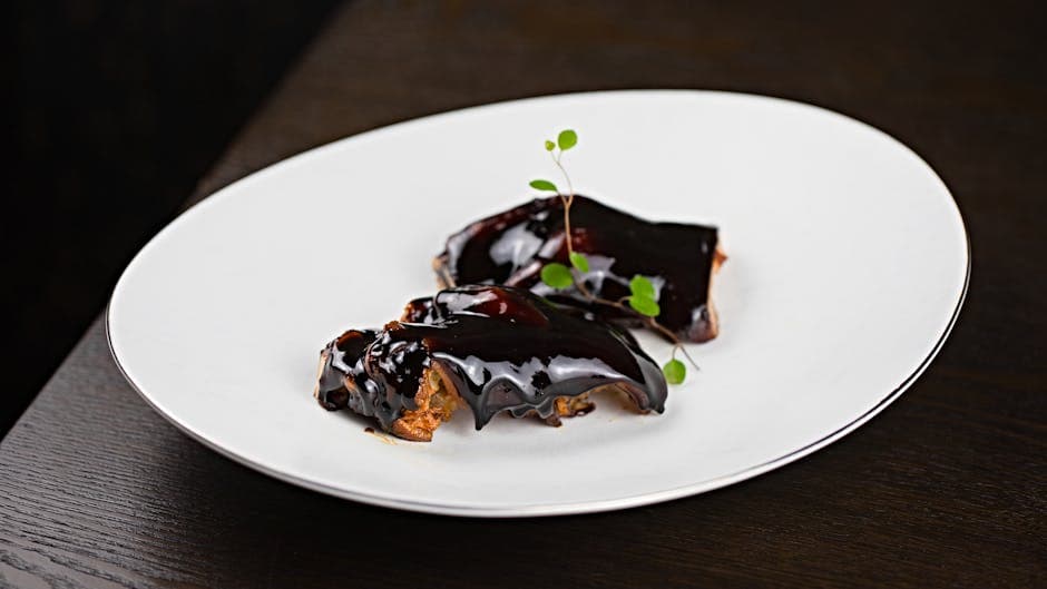 Svartfisk med druegeléglasur