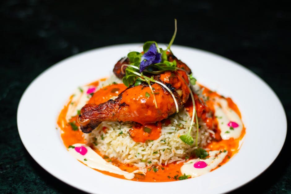 Krydret jambalaya med kylling og skinke