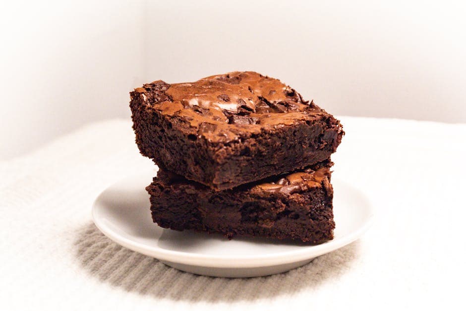 Brownies med kardemomme, fennikel og hvit sjokoladeganache