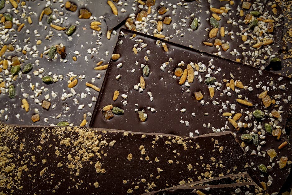 Sjokolade- og peppermyntebark med kjeksbunn