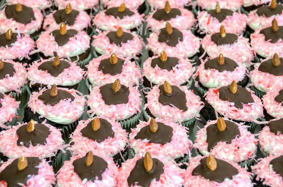 Cupcakes med brunt sukker, kokoskrem og romglasur