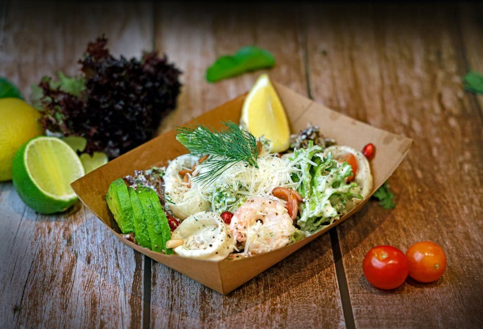 Hummer- og rekesalat på brioche med vanilje- og appelsinvinaigrette