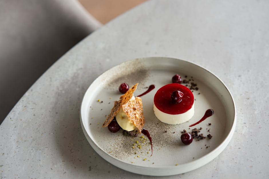 Kefirpanna cotta med kirsebærkompott