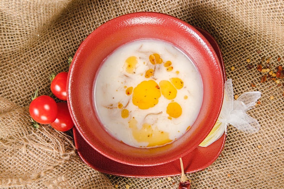 Kremet konksuppe med safran og ristet kokos