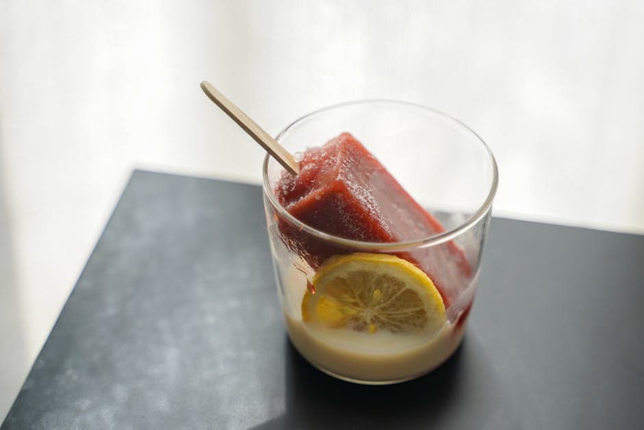 Limoncello bringebær-iskrem-float