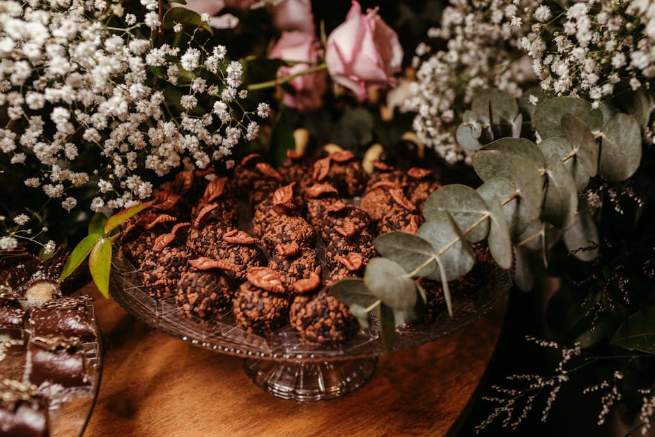 Sjokolade-senterpynt med tekstur