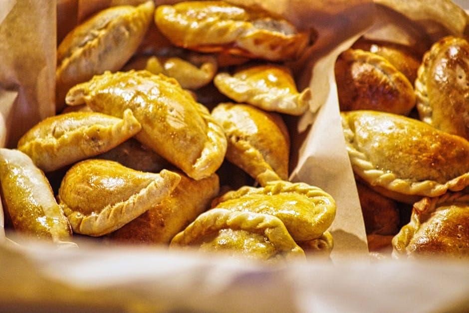 Cheddar- og gressløk-turnovers