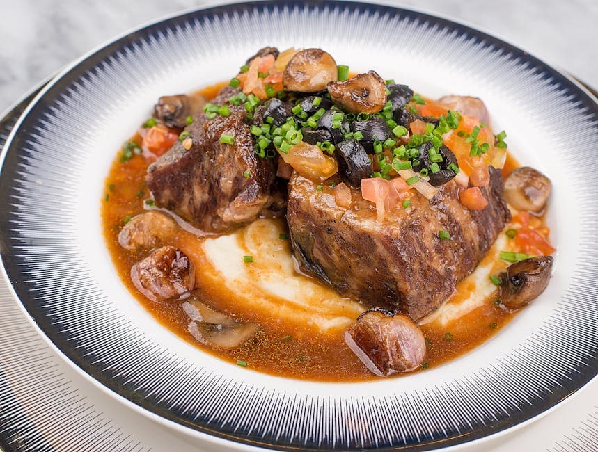 Fransk løksuppe med braiserte okseribber