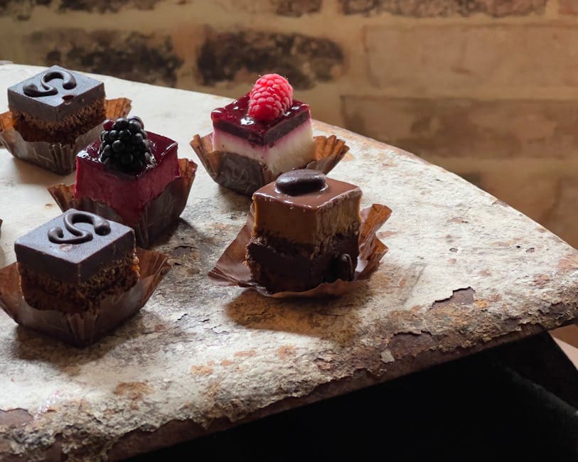 Mini sjokoladekaker til festbordet