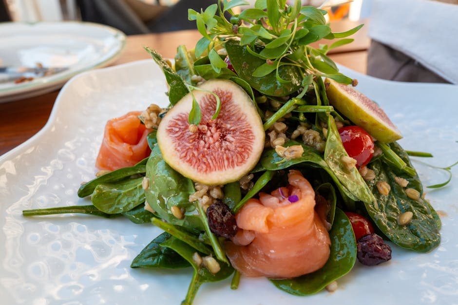 Hvit bønnesalat med grillede fiken og sprø pancetta