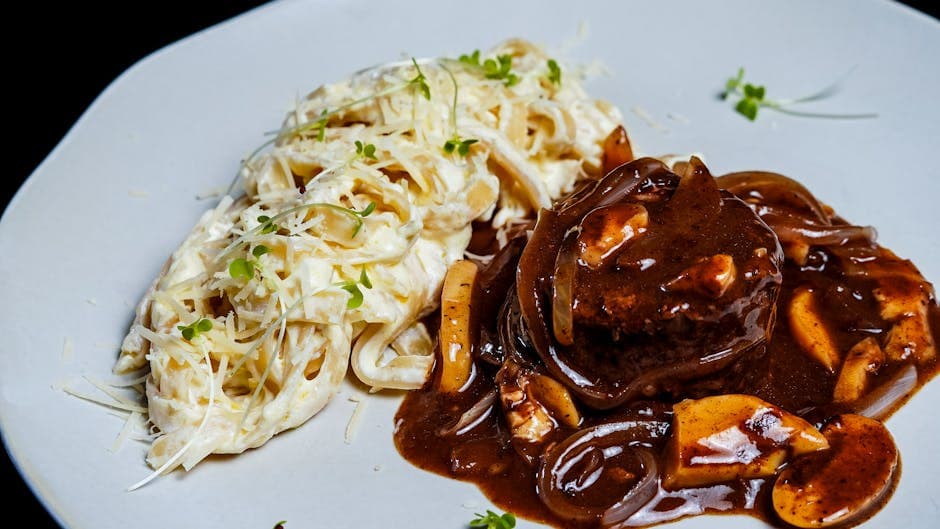 New York Strip-biff med kremet brandy-sopp