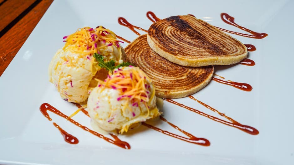 Plantains Foster med rom og vaniljeis