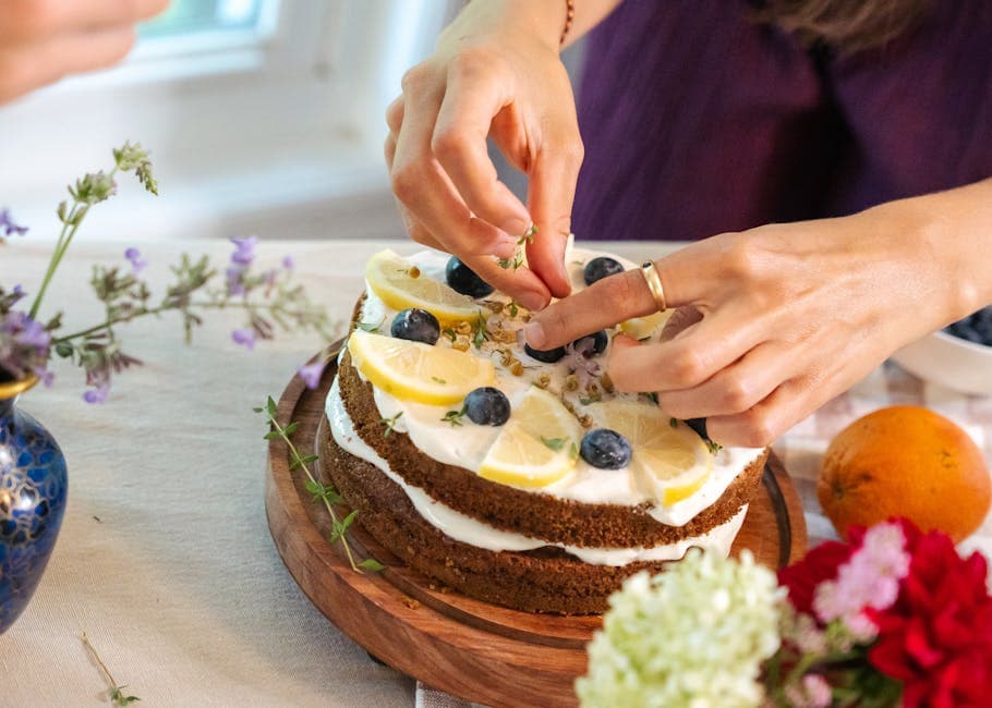 Blåbærkake med sitron-mascarponekrem