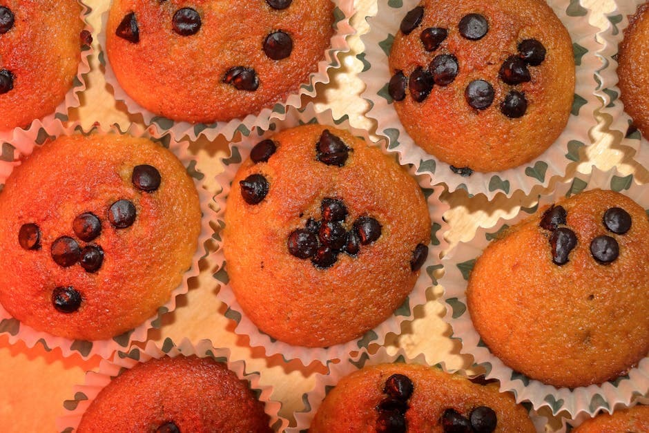 Saftige sjokoladechipmuffins