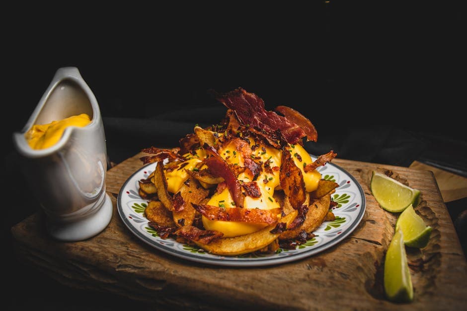 Sprø poteter og asparges med bacon