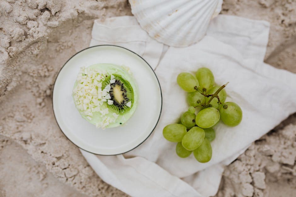 Forfriskende grønn druegranita