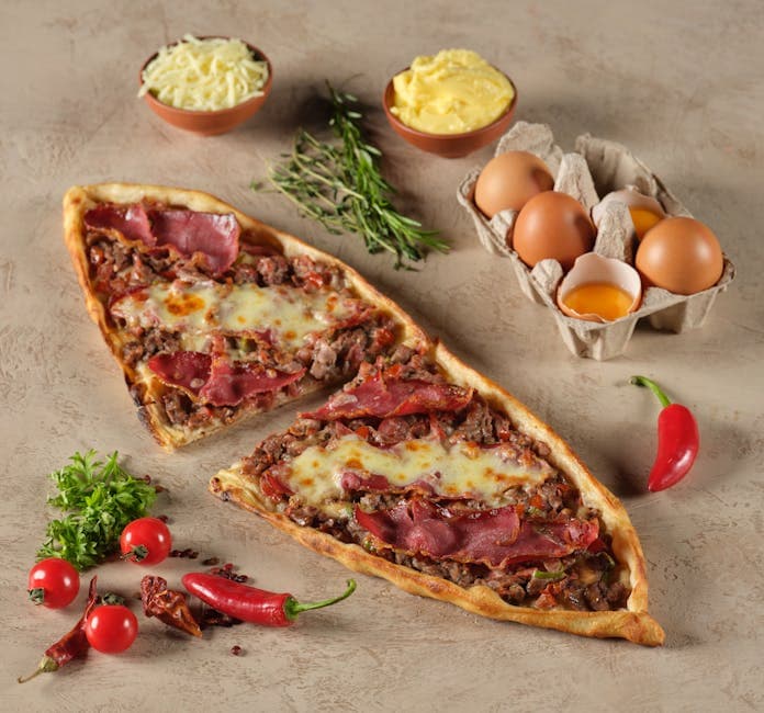 Kalve- og skinkepai med egg