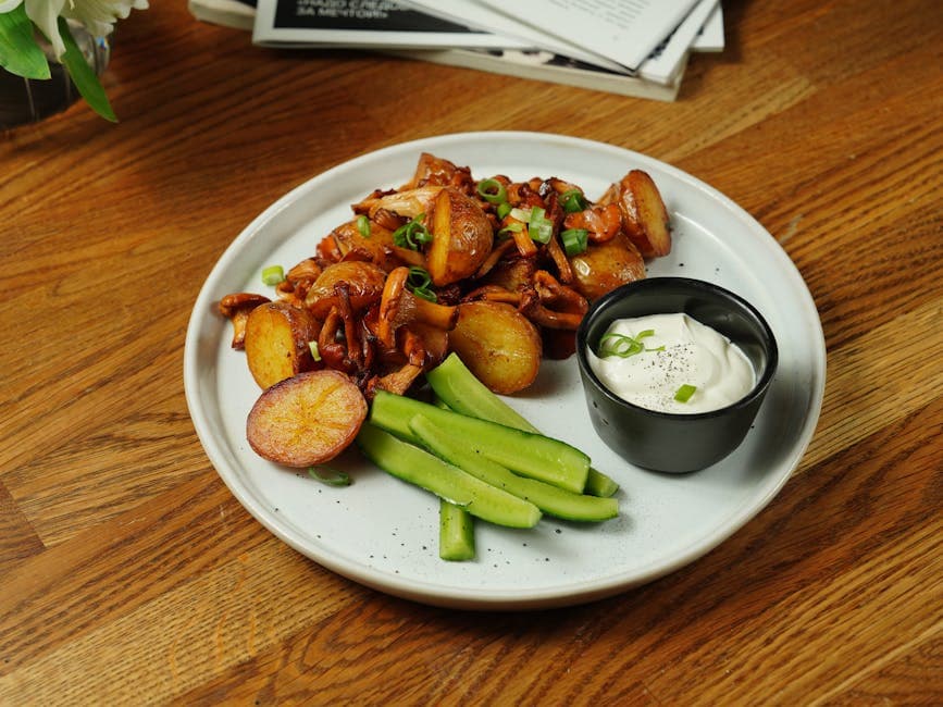 Bakte fingerlingpoteter med rømme og smør