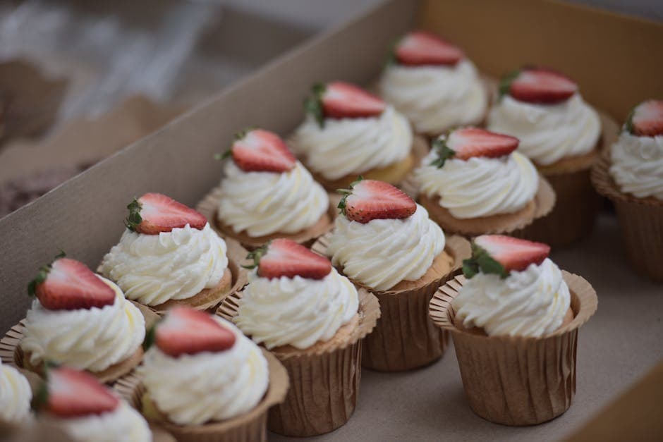 Jordbær- og limecupcakes med frisk glasur