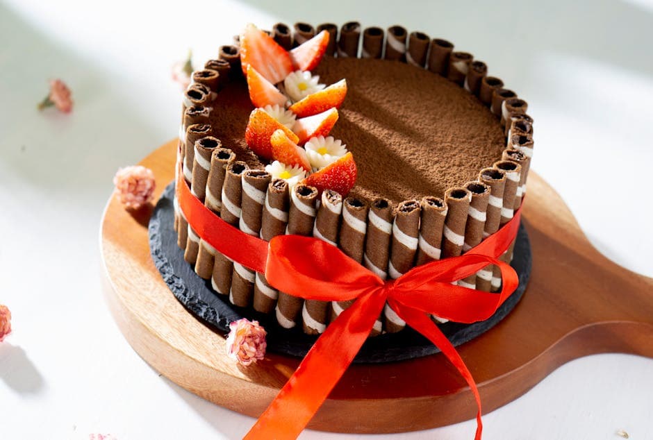 Båndet Fudgekake med Kremostfyll