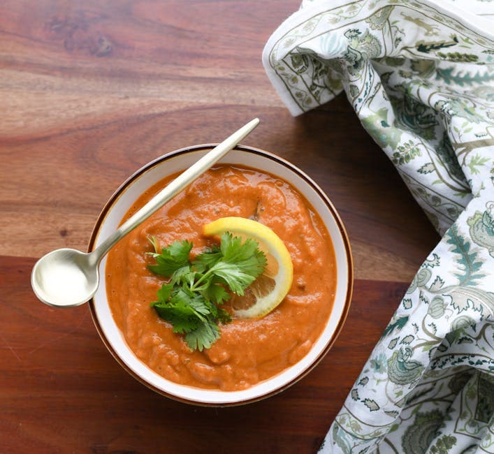 Ristet aubergine- og tomatsuppe