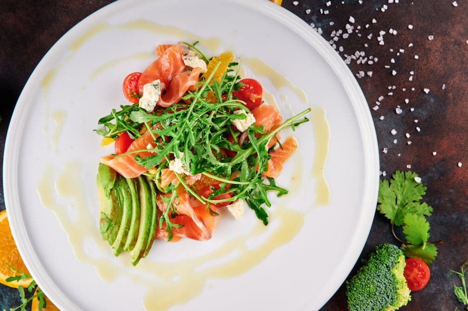 Frisk ruccolasalat med avokado og fennikel