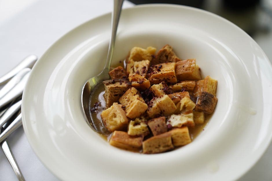 Boeuf à la Bourguignon med hjerteformede krutonger