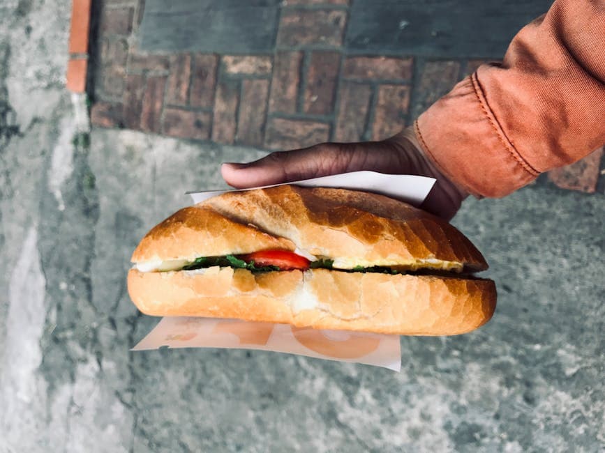 Grillet shiitake og tofu Banh Mi