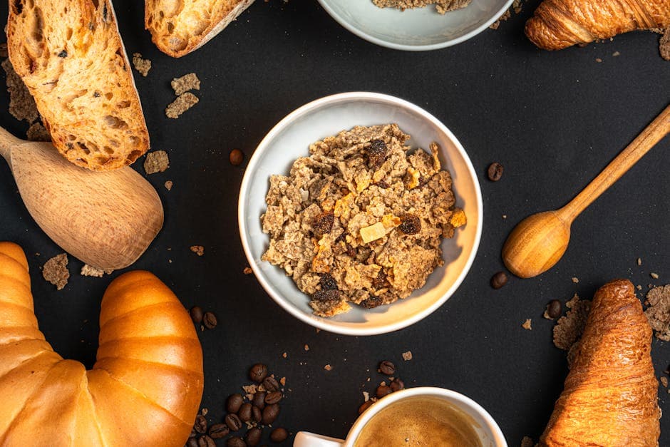Kremet croissantbrødpudding med rosiner